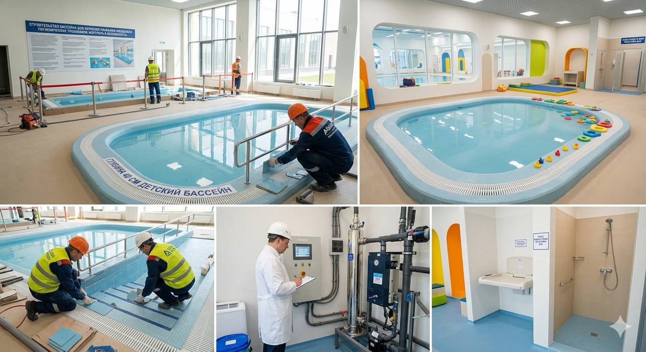 Бассейн для обучения плаванию младенцев — гигиенические требования и контроль