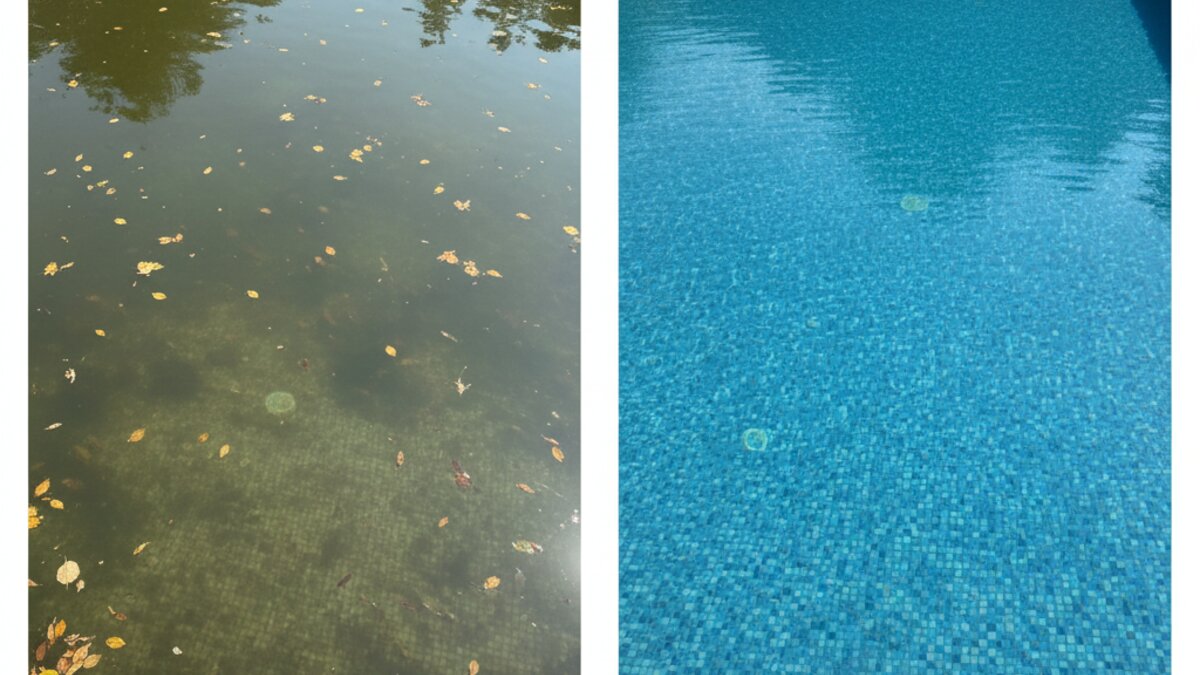 Мутная вода в бассейне